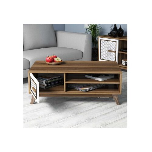 Hanah home Sto za kafu Ayla Walnut White Cene