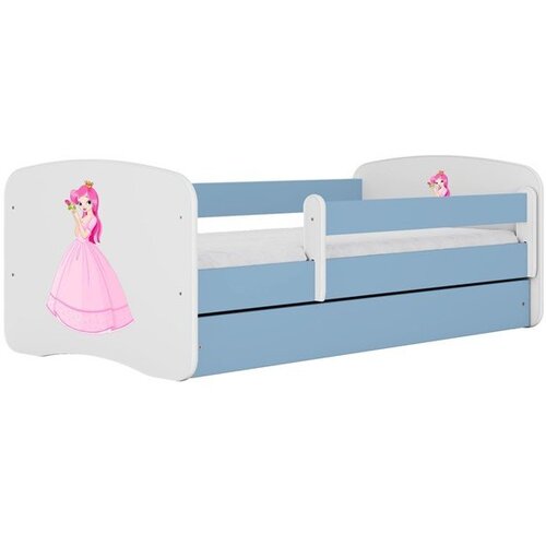 HAPPYKIDS Dječji krevet Dreamy princeza s ružom 140x70 sa madracem s ladicom Plava Cene