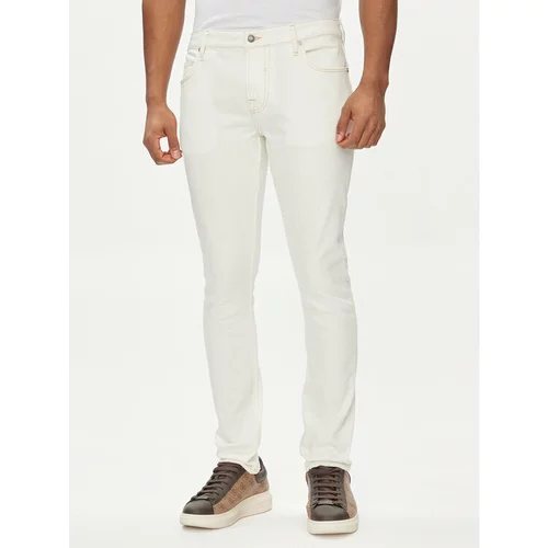 Guess Jeans hlače Chris M4GA27 D5B11 Bela Super Skinny Fit