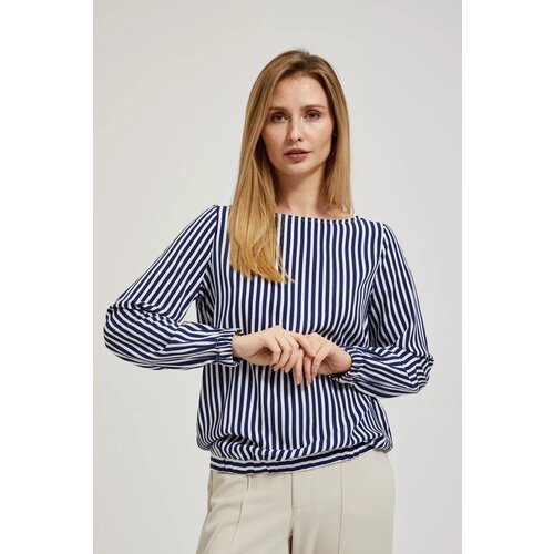 Marisse Women's Shirt L-Ko-4305 White_Navy Cene