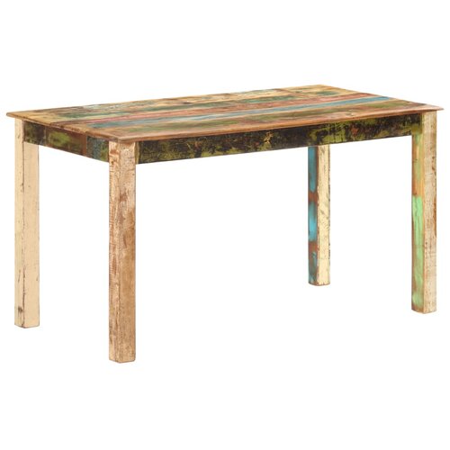  Blagovaonski stol od masivnog obnovljenog drva 140 x 70 x 76 cm Slike
