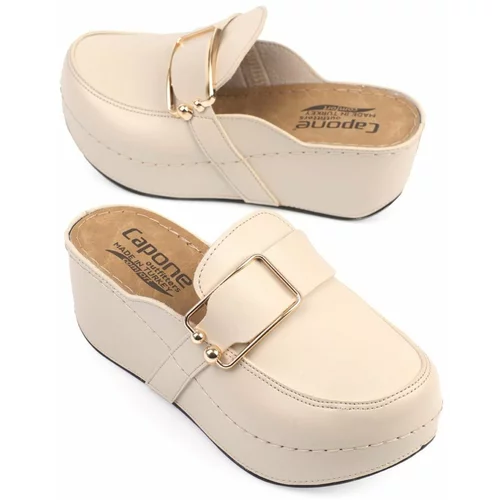 Capone Outfitters Mules - Beige - Flat