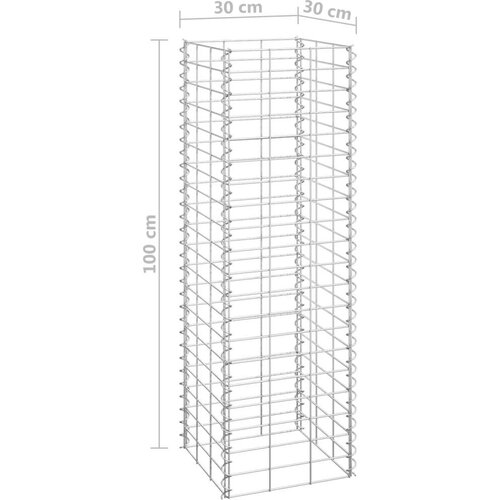 VidaXL gabionske povi&amp;scaron;ene gredice 3 kom 30 x 30 x 100 cm željezne Slike
