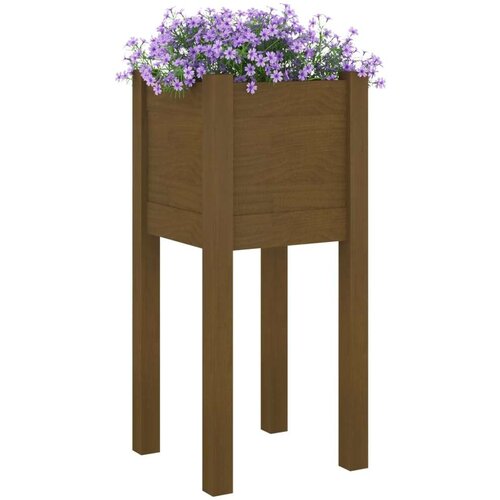 vidaXL Vrtna sadilica smeđa boja meda 31x31x70 cm od masivne borovine Cijene