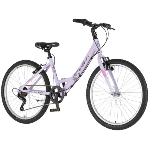 Venssini Bicikl junior 24 parma alu 24" alu 14" v-brake 6 brzina 132-155cm (xs) ljubičasti Cene