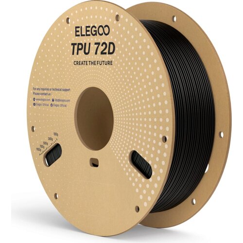 Elegoo TPU 72D Black - 1,75 mm / 1000 g Slike