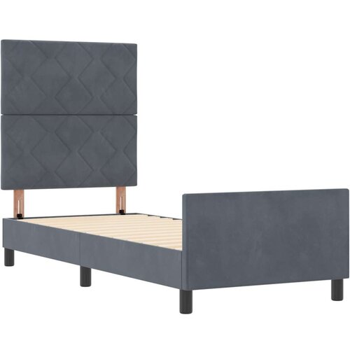 VidaXL Krevet od tamnosivog bar&amp;scaron;una 80x200 cm Slike