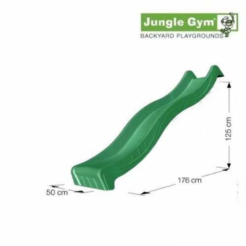 Jungle Gym tobogan vodeni spust od 220 cm tamno zeleni Slike