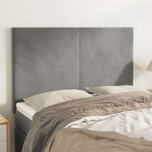  Uzglavlja 4 kom svjetlosivi 72 x 5 x 78/88 cm bar&amp;scaron;unasti Slike