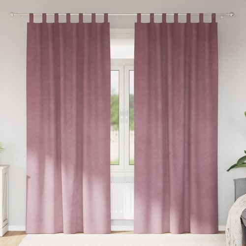 vidaXL zavjese Tamno ružičasta Poliester 140 x 260 cm Cijene