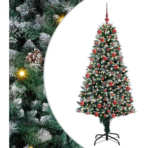 VidaXL Umjetno božićno drvce Zelena 180 cm PVC i Čelik i Plastika Slike