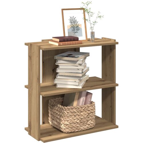 vidaXL Regal za knjige s 3 razina boja hrasta 60x30x60 cm drveni Cijene