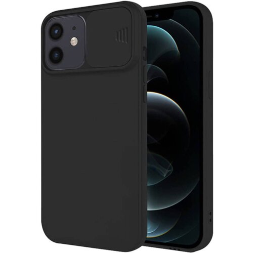 Onasi Lens Cover silikonski ovitek zaščita za iPhone 7 / 8 / SE 2020 - črn Cene
