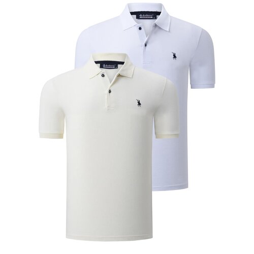 Dewberry DUAL SET T8561 MENS TSHIRT-WHITE-BONE Cijene