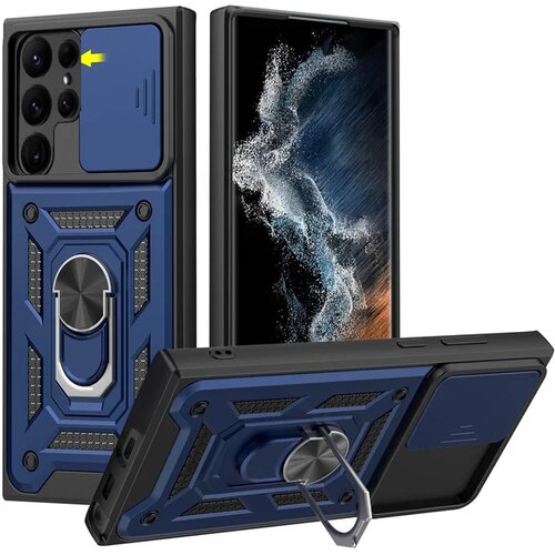  Case Slide Ring maska ​​za Samsung Galaxy A13 5G plava Cijene