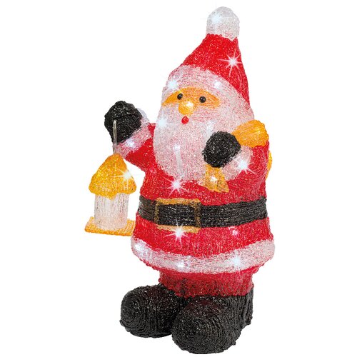  novogodišnja figura deda mraz sa led svetlom 24x20x46 cm 491155 crvena Cene