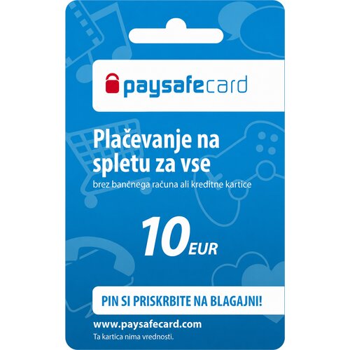  Paysafecard darilna kartica za 10 EUR Cene