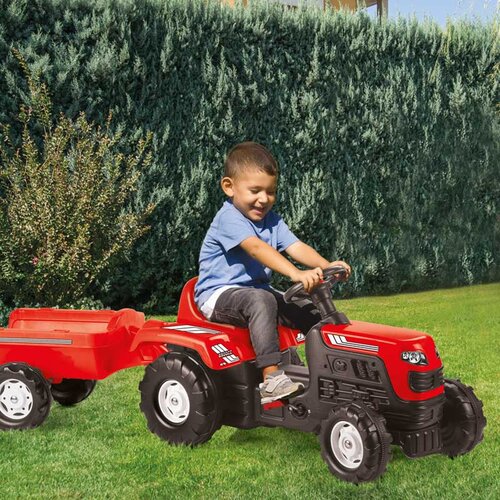 Dolu OTROŠKI TRAKTOR NA PEDALA S PRIKOLICO RANCHERO RDEČI, (21237240) Cene