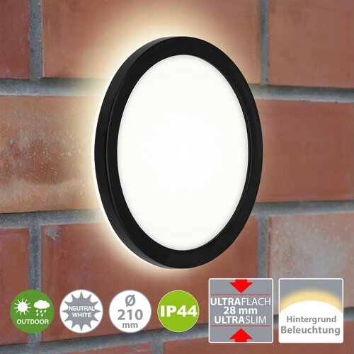 Lesnina XXXL Briloner 3008-015 - LED plafonsko svetlo LED/8W/230V prečnik 21 cm crno IP44 Slike