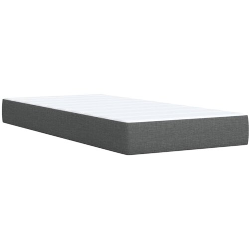  Okvir kreveta s oprugama i madrac tamnosivi 80x200cm od tkanine Slike