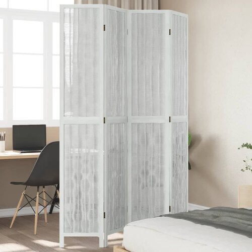  The Living Store Paravan 4-delni bel trden les pavlovnije - Pregrada Za Prostor, (21494140) Slike