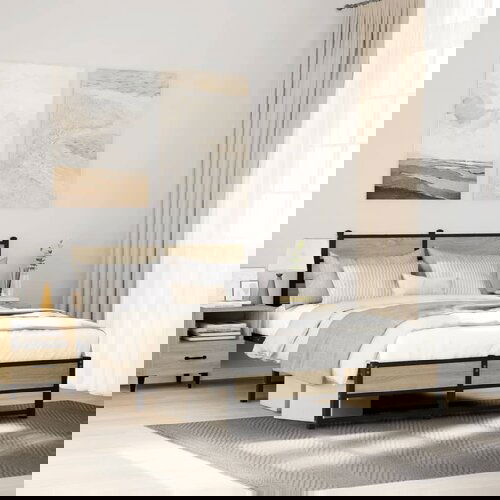 vidaXL Metalni okvir kreveta bez madraca boja hrasta sonome 120x200 cm Cijene