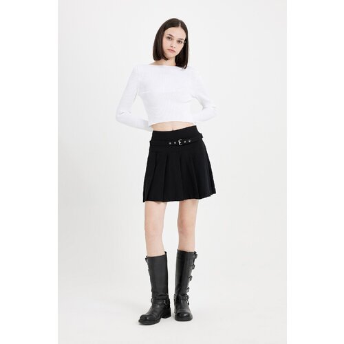 Defacto Pleated High Waist Mini Skirt Slike