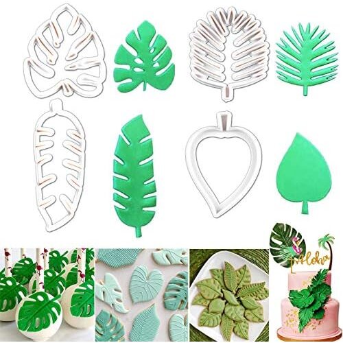 Dardanar Set kalupov za rezanje piškotov Tropical Leaf za okraševanje tort, 4-delni plastični kalup za glazuro za fondat Orodje za peko naredi sam, (21156729) Cene