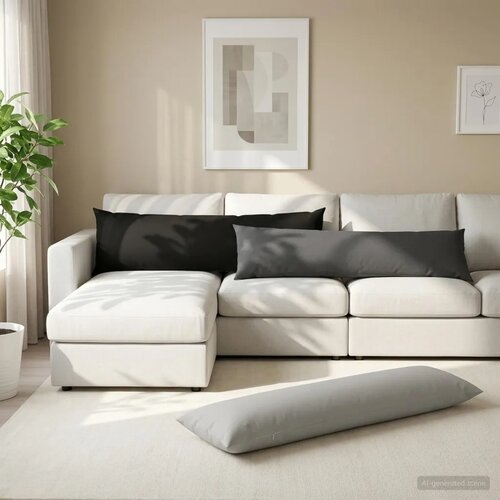  Jastuk s jastukom HEERLEN Antracit 40 x 145 cm Poliester - Antracit 40 x 145 cm 1 Slike