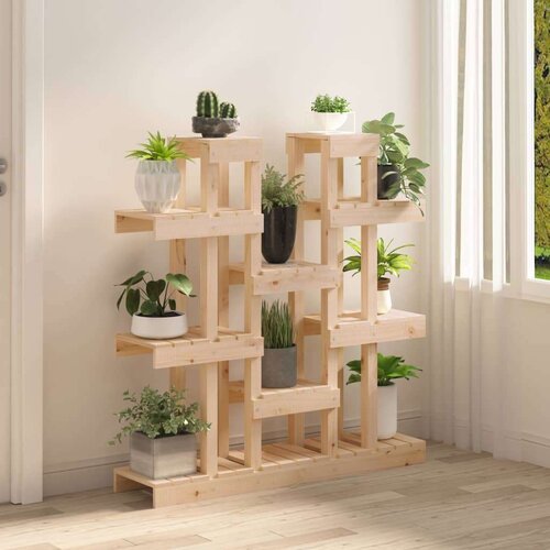 Stalak za biljke 104 5 x 25 x 109 5 cm od masivne borovine Slike