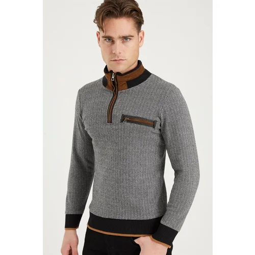 Dewberry 1039 MEN'S SWEATSHIRT-PATTERNED BLACK