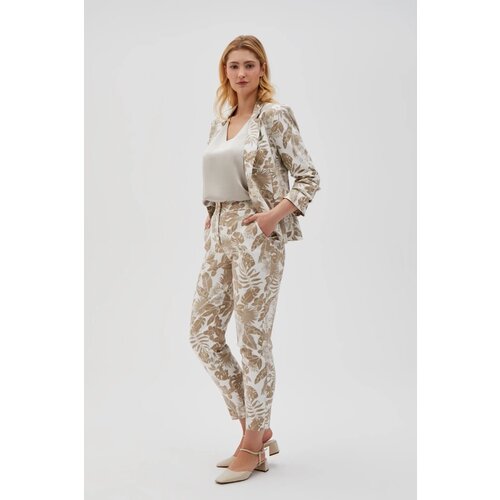 Marisse Women's Trousers L-Sp-4603 Off White Cene