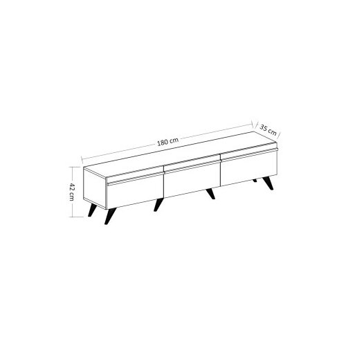 Hanah home TV Chest Amsterdam Antracit Slike