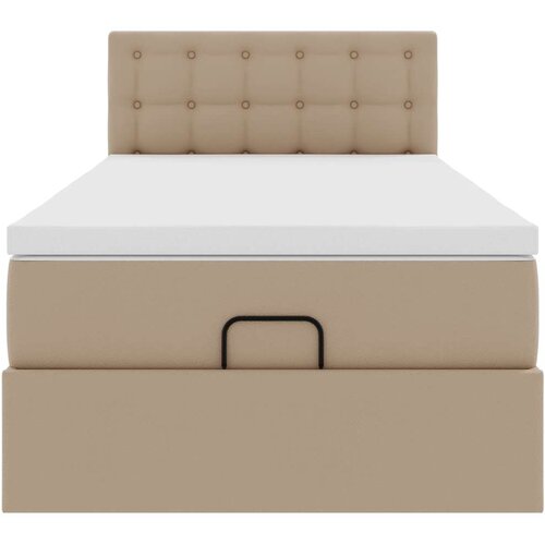  Okvir kreveta s madracem cappuccina 80x200 cm umjetna koža Slike