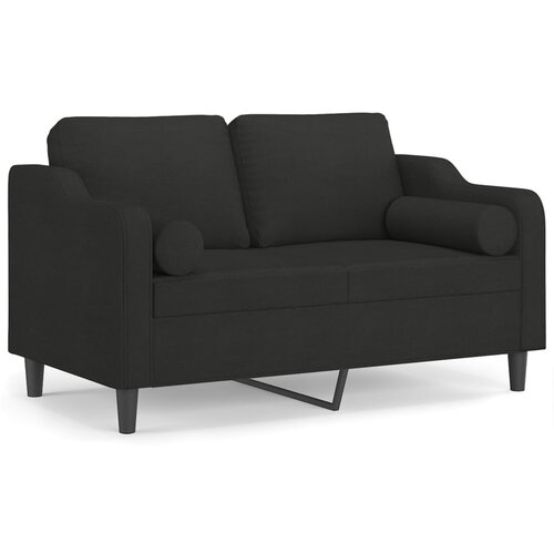 Maison Chic kavč - Sofa - Kanape dvosed z blazinami črn 120 cm blago, (21727037) Cene