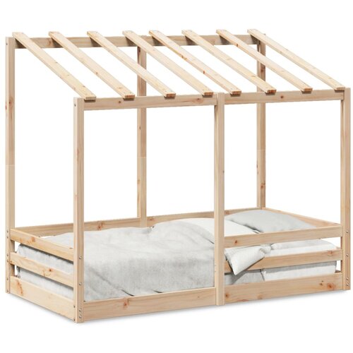 VidaXL Dječji krevet s krovom 70 x 140 cm od masivne borovine Slike