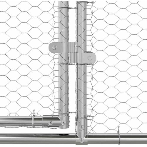  Kavez za piliće 4 pcs Srebrno 800 x 200 x 200 cm Cinkani čelik Slike
