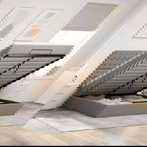  Otomanski krevet s madracem i LED diodama tupe 140x190 cm Cene