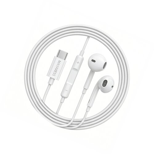 Oem Mayaxess, Žične USB-C slu&scaron;alke z vgrajenim mikrofonom za Galaxy A36, Bela, (5000299397) Cene