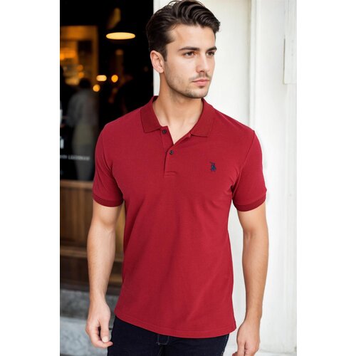 Dewberry T8561 MEN&amp;#039;S TSHIRT-DARK BURGUNDY Slike