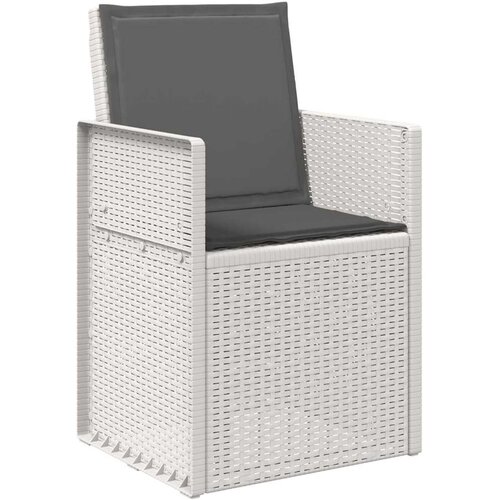  Komplet za jedilnico v vrtu z blazino 7 pcs Bela in antracit PP, (5000301215) Cene