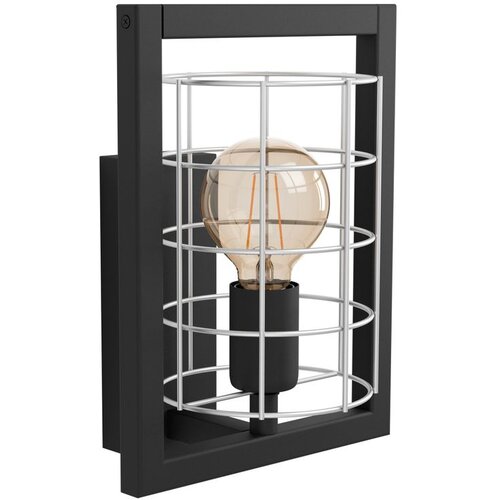 Eglo Zidna lampa JUBILY E27 29 cm crna/pocinkovana 43664 Slike
