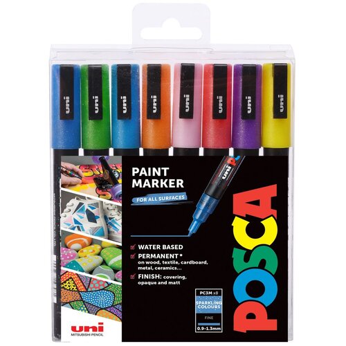 POSCA UNI marker pc-3m &amp;scaron;ljokaste boje 8/1 Slike