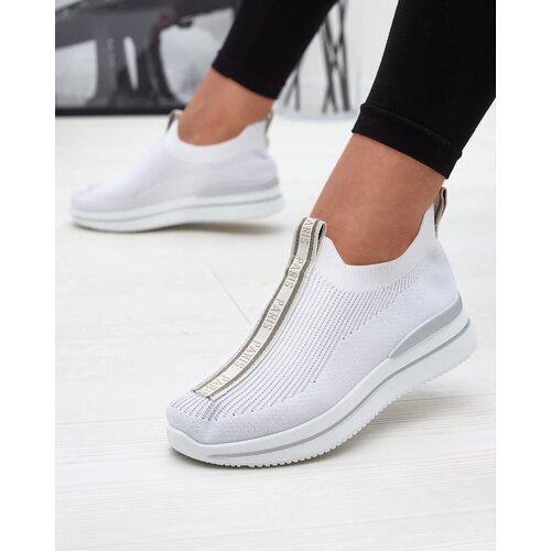 Resti Women's slip-on sports shoes with lettering in white Cerppa- Footwear Cijene