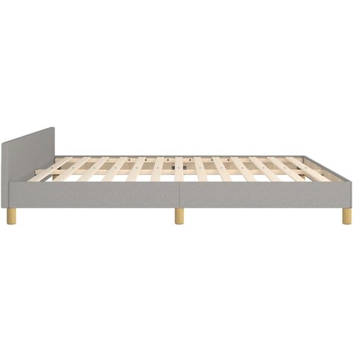  Okvir za krevet bez madraca svjetlosivi 160 x 200 cm od tkanine Slike