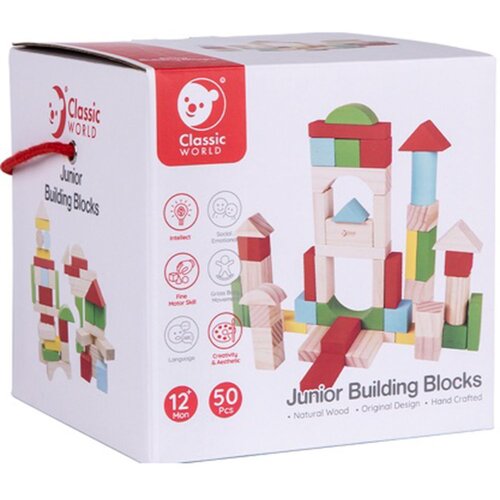 Classic World drvene kocke junior 50 kom Slike