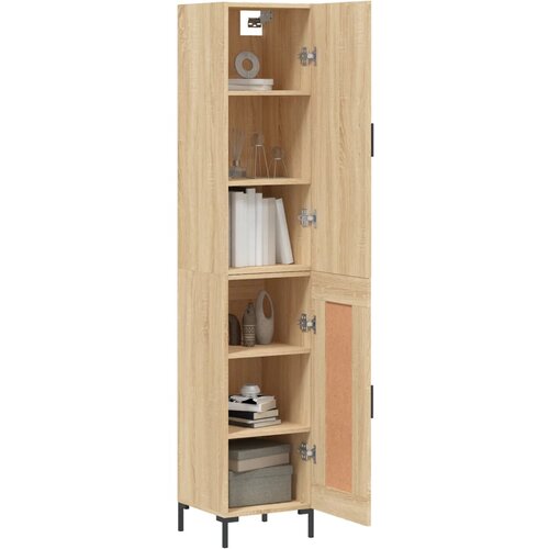  Visoka komoda hrasta sonome 34,5x34x180cm od konstruiranog drva Slike