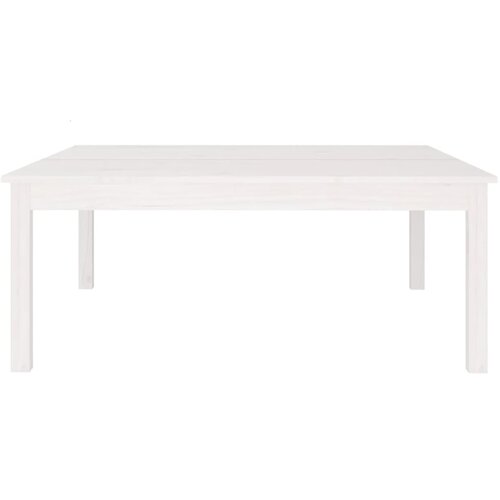  Stolić za kavu bijeli 100x100x40 cm od masivne borovine Slike