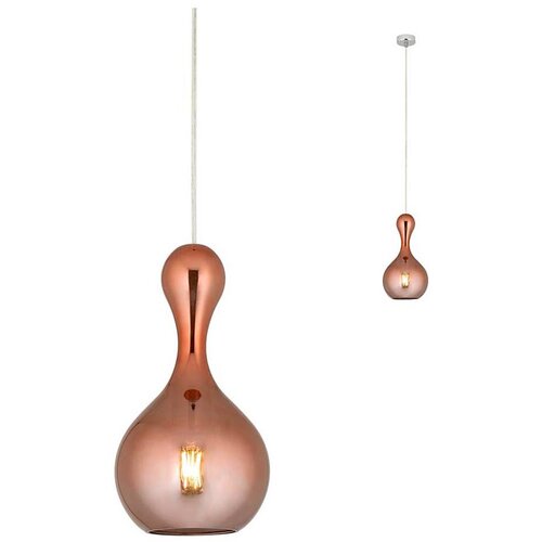  Redo 01-2257 - Luster na sajli LOB 1xE27/42W/230V, prečnik 18 cm, bakar Cene