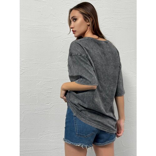 DStreet DREY Graphite Women's T-Shirt Cene